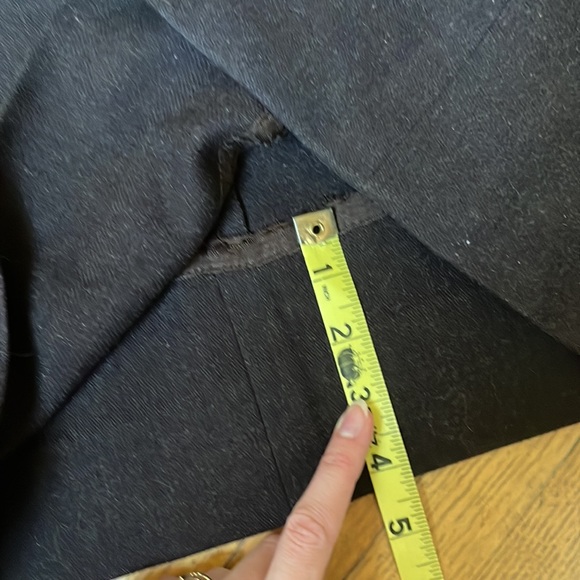1940’s Chocolate Brown Wool Straight Skirt with X Design Details, Side Zip - Picture 12 of 15